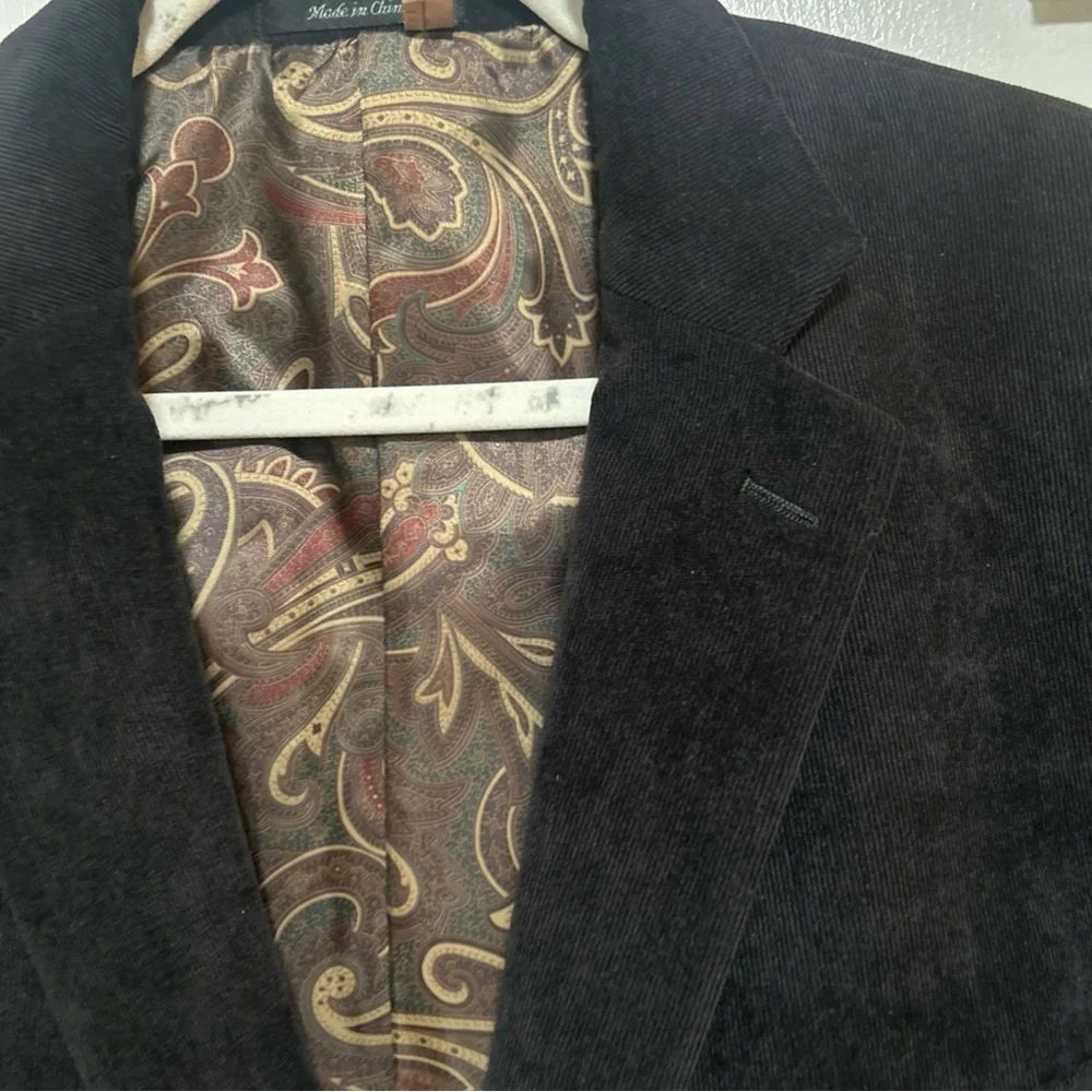 Lauren Ralph Lauren Corduroy Blazer Brown Sport Coat Preppy Travel Mens 48R - Picture 3 of 13